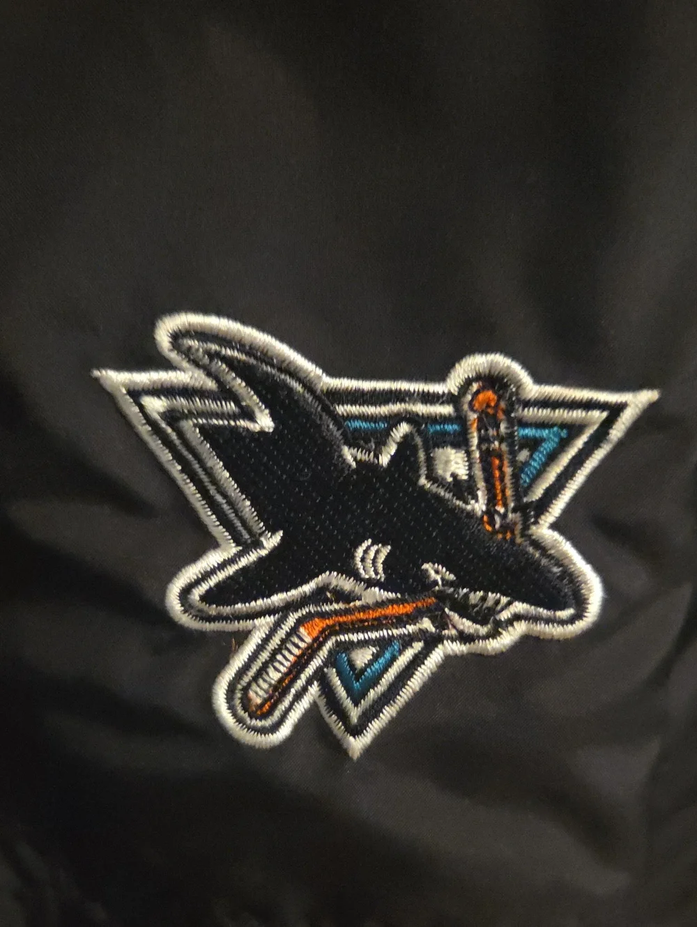 VTG 1990s San Jose Sharks CCM Brand NHL Pullover Windbreaker Jacket Size Large